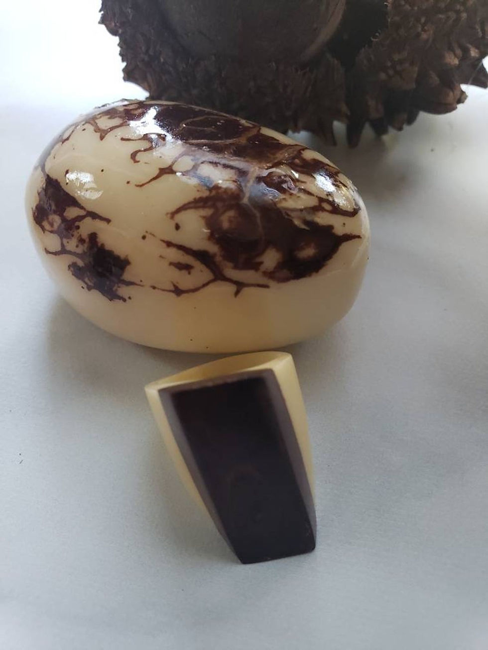 Thumbnail: Tagua nut SIZE 6.5 Rings/ Vegetable ivory rings/ /Rustic nut rings /Wood rings/