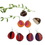 Thumbnail: Tagua slices and moon dangling color block earrings