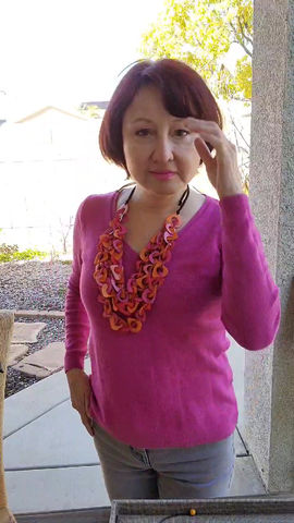 Thumbnail: Chained  tagua statement necklace 