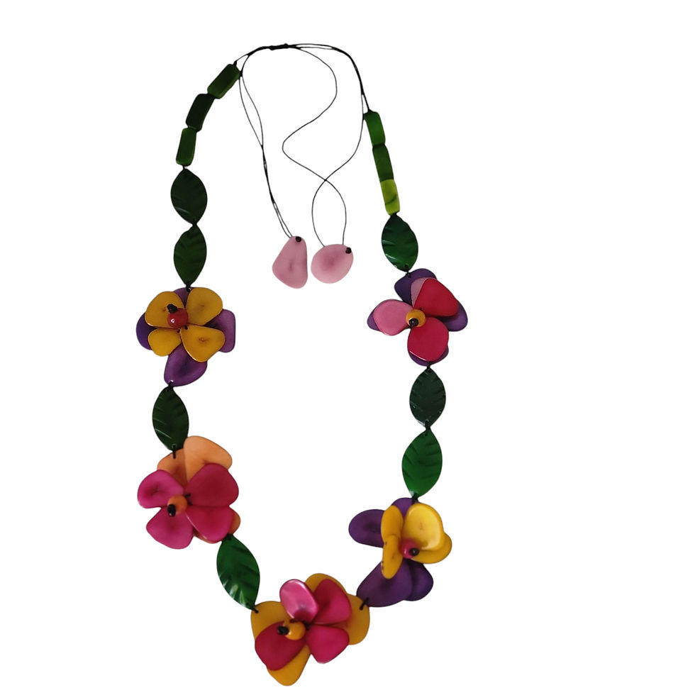 Thumbnail: Orchids Symphony long necklace Florida Tropical