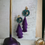 Thumbnail: Toquilla Straw OOAK  and purple long Tassels earrings