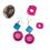 Thumbnail: Tagua earrings mod inspired hoops and buttons nested geometrics