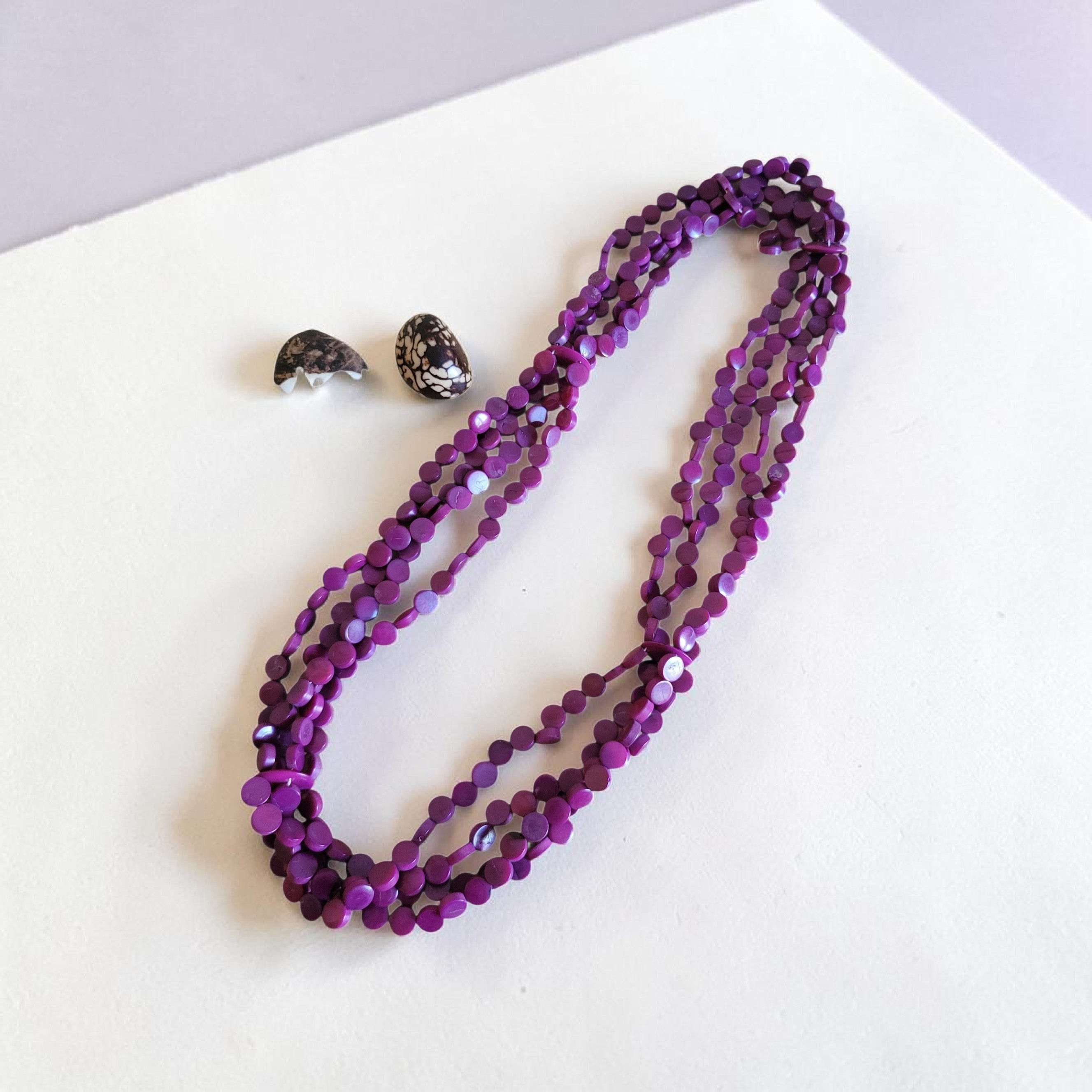 French Quarter beaded intricate tagua necklace