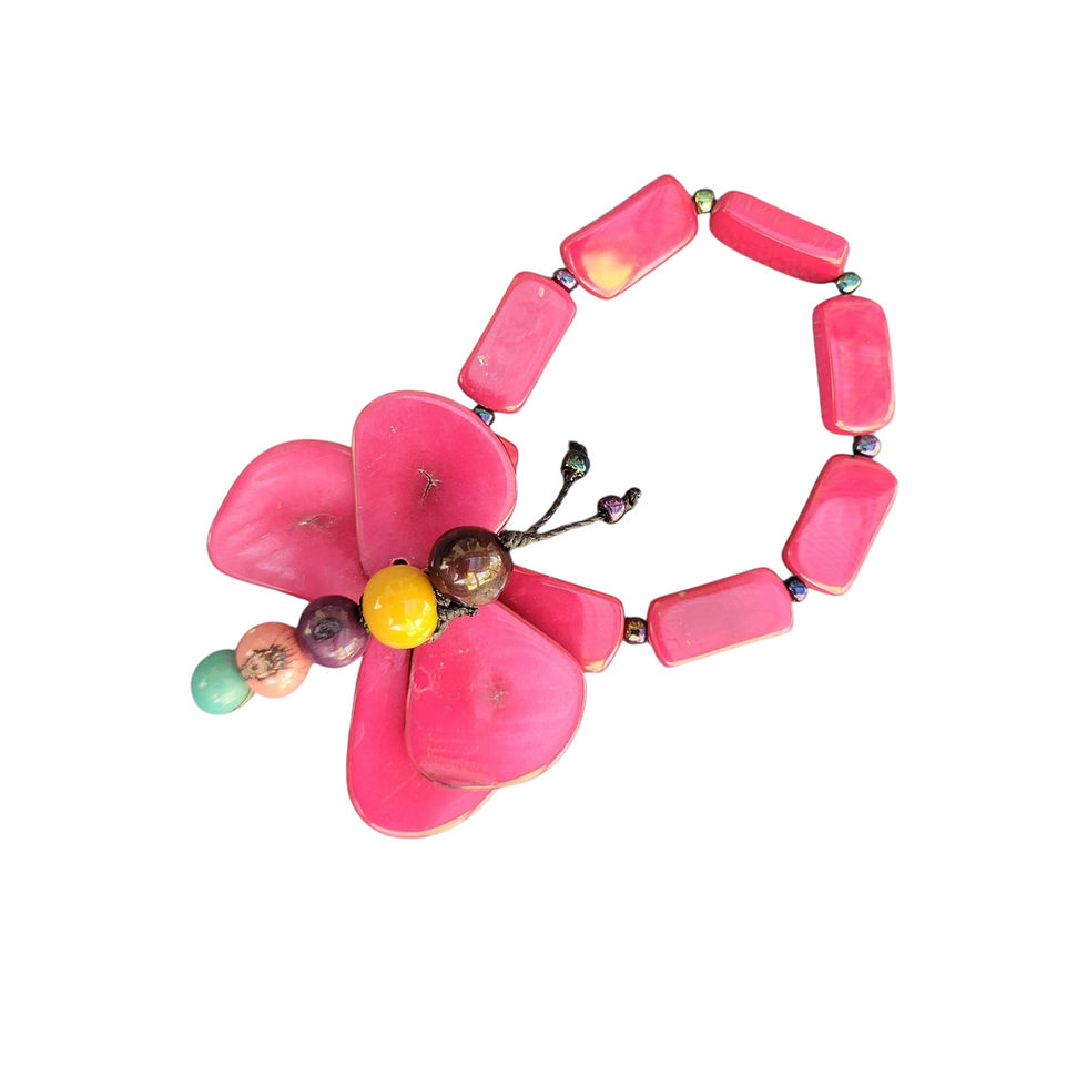 Thumbnail: Butterfly tagua organic bracelets