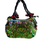 Thumbnail: Embroidered  big Thai canvas  bag with poms poms 