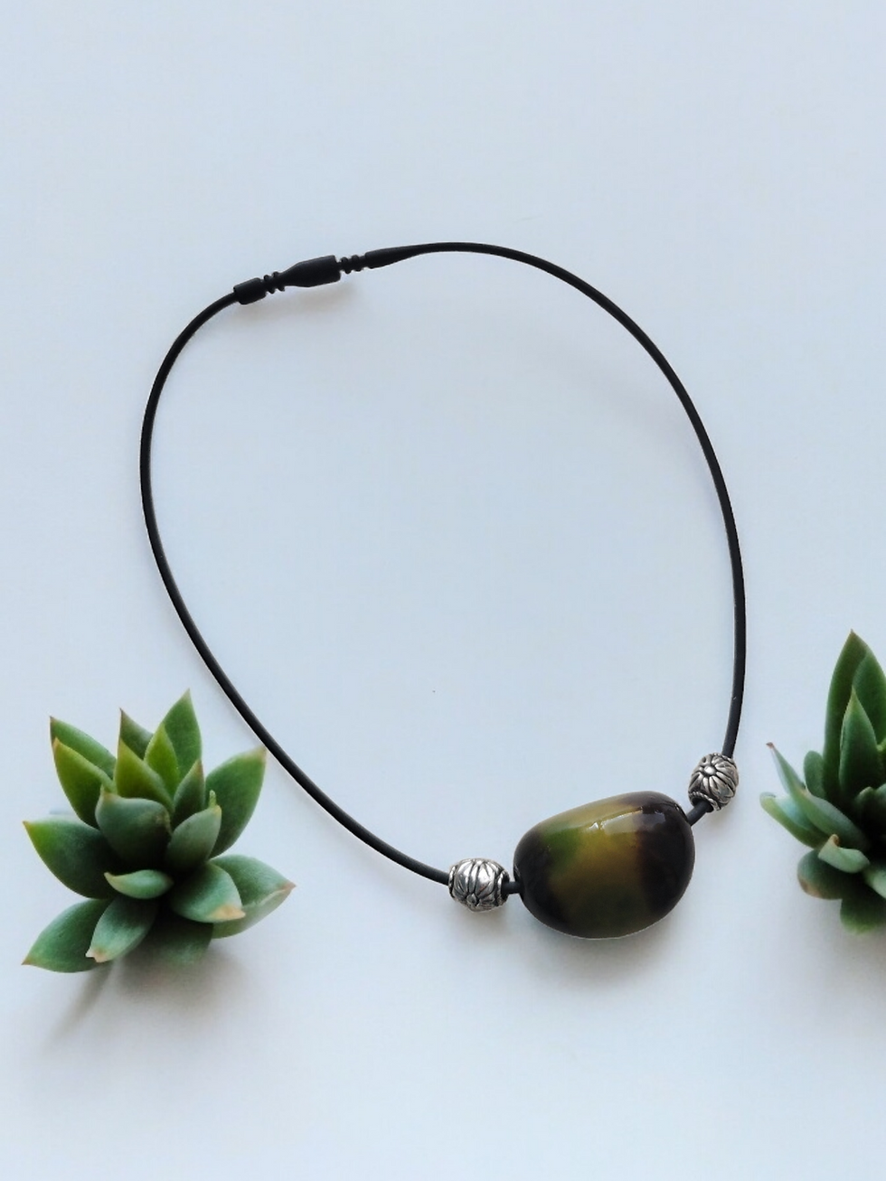 Thumbnail: The nut tagua choker necklace magnetic clasp