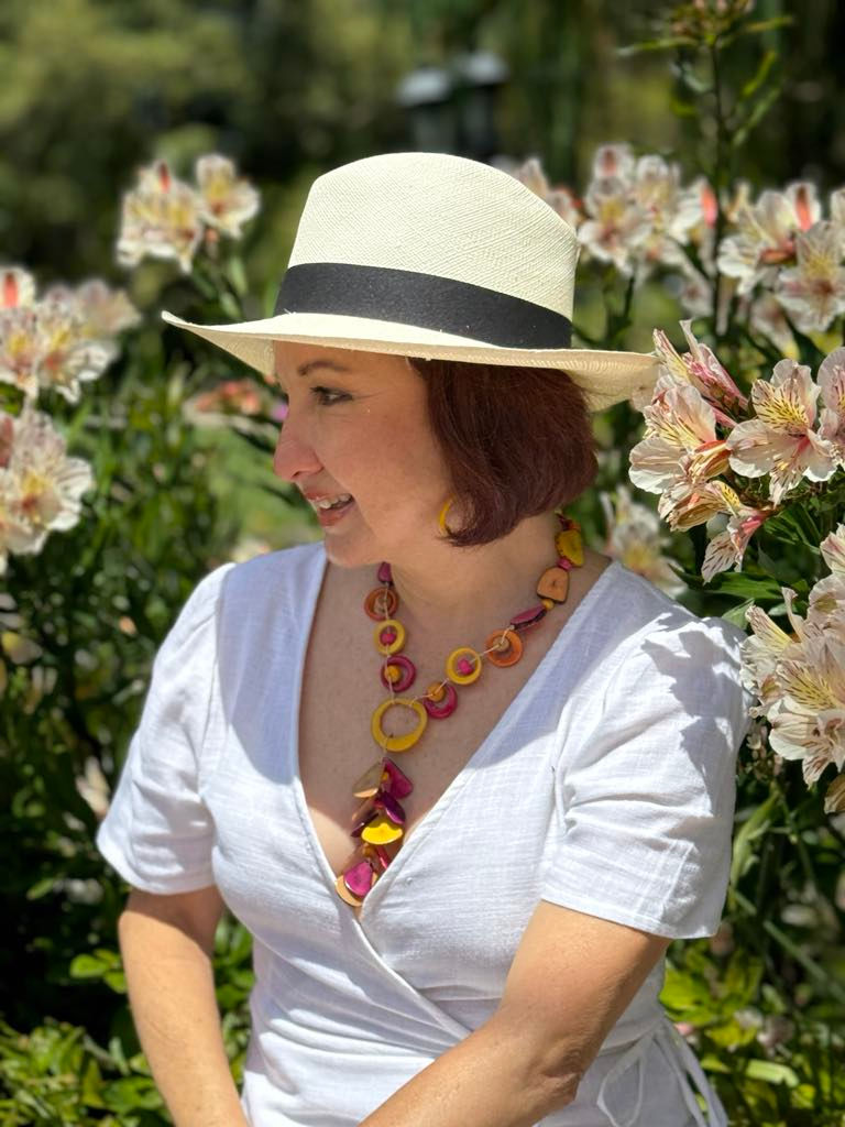 Thumbnail: Cali  tagua nut long necklace
