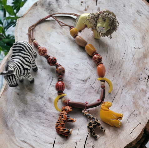 safari tagua  nut tribal jewelry