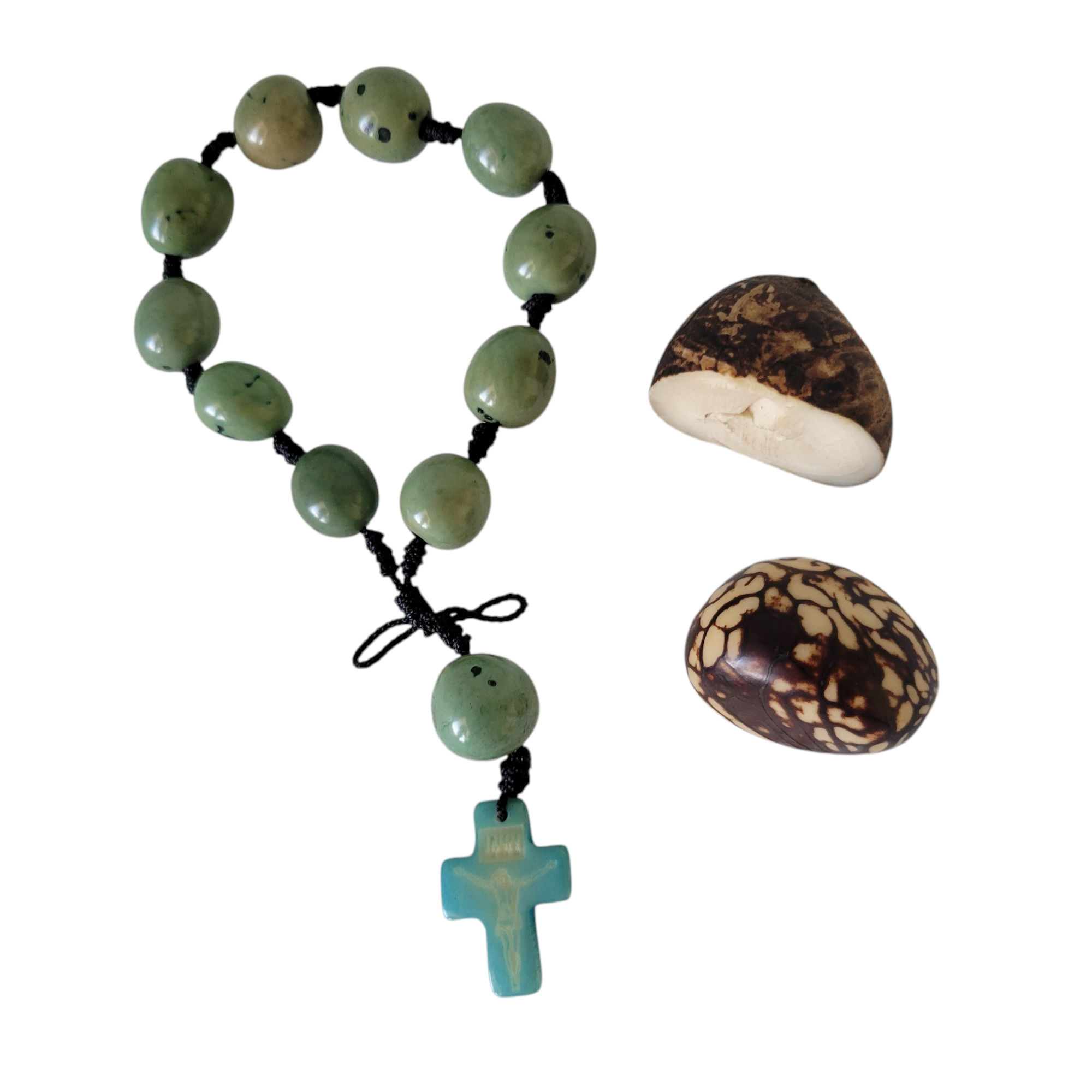 Mini rosaries decor tagua and bombona seed