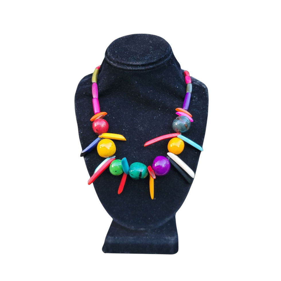 Thumbnail: Cotton Candy tagua nut necklace