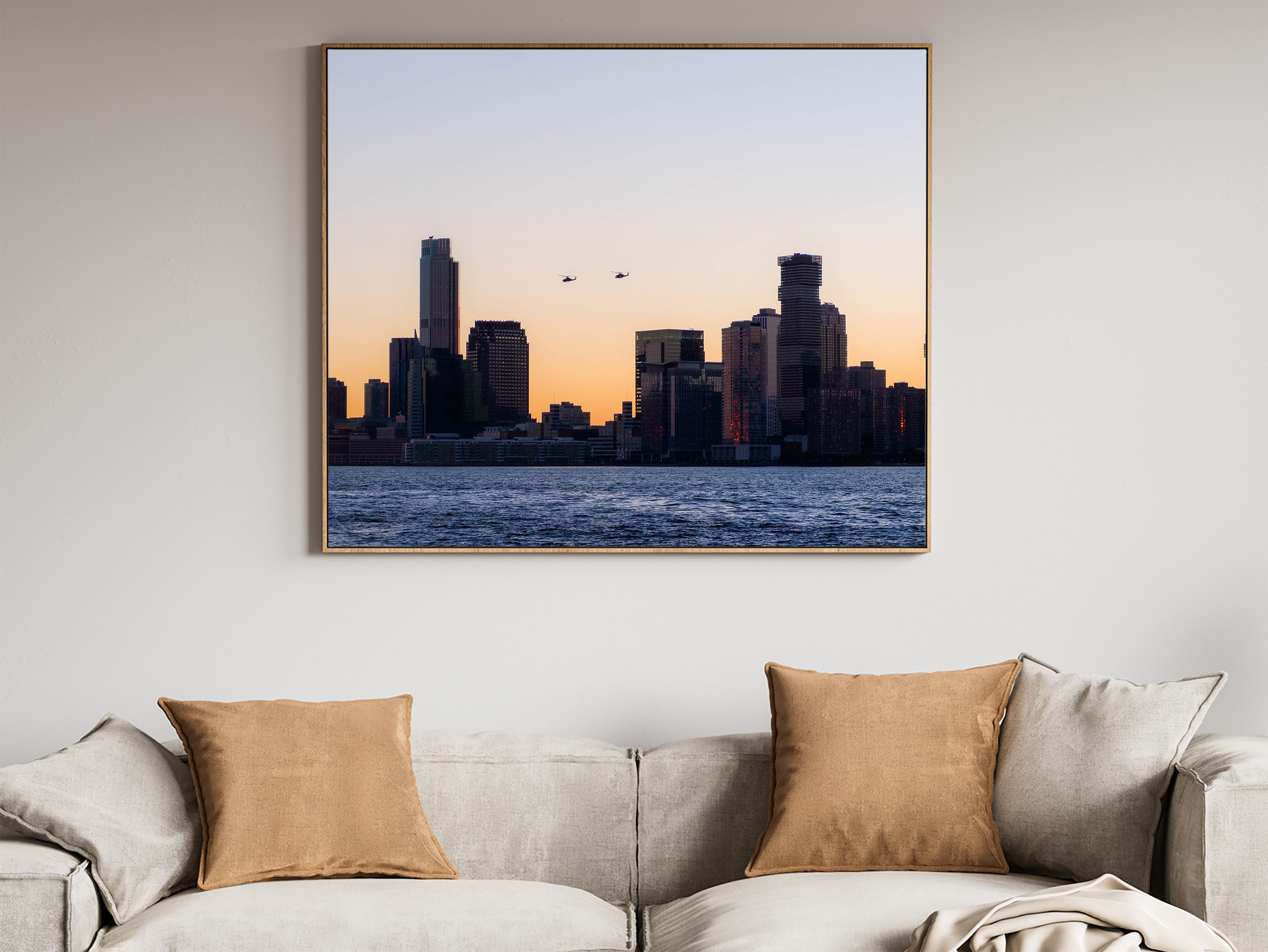 Horizonte de Nueva York y atardeceres - Fotografía decorativas con marco
