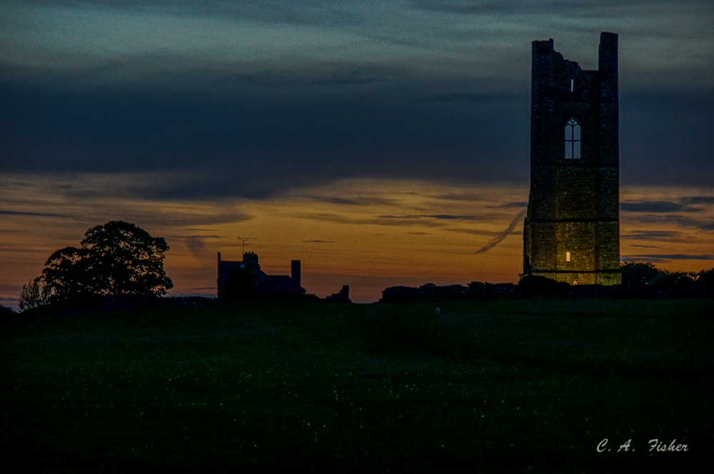 Castle Tower at Sunset