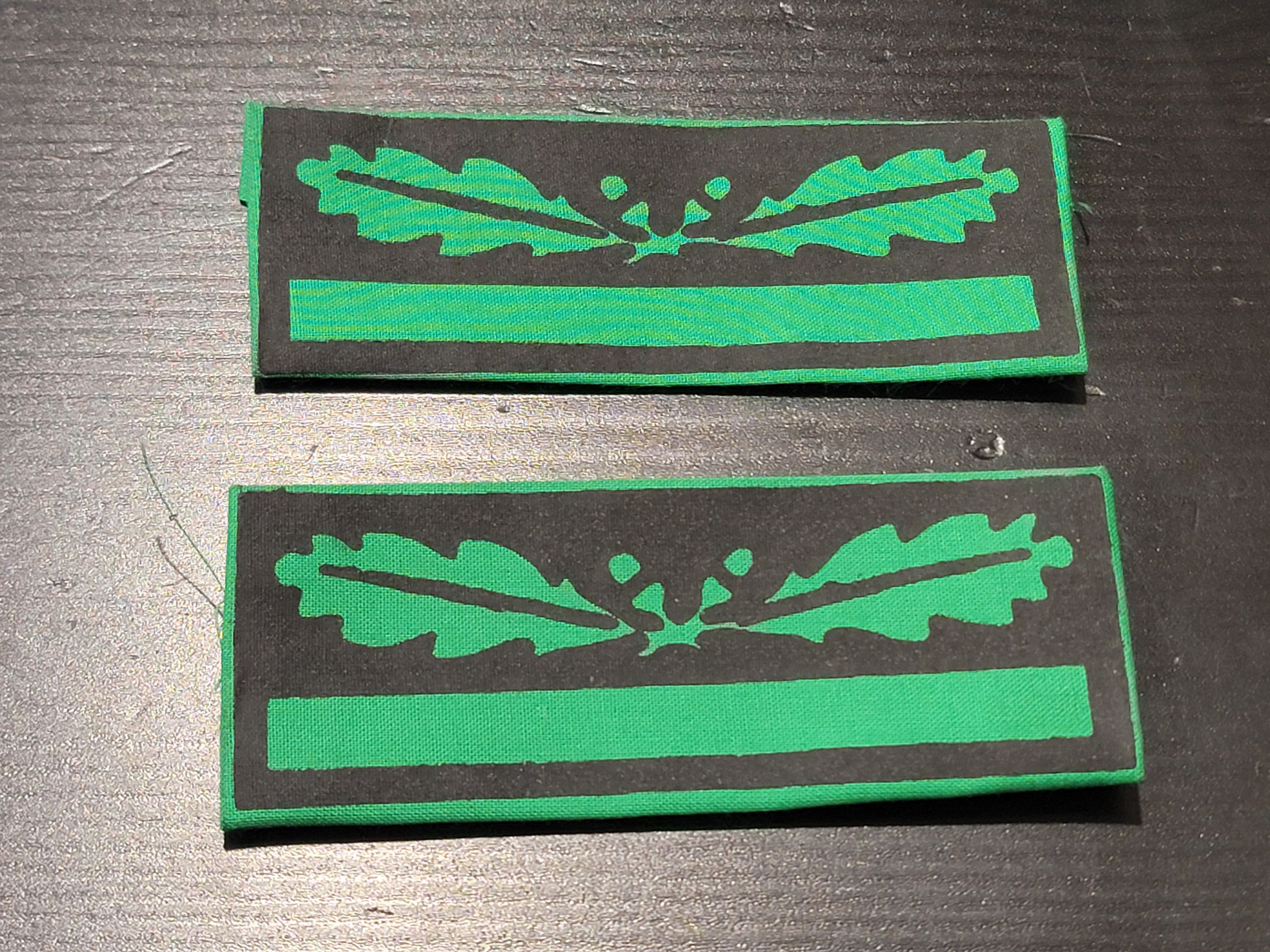 Reproduction WW2 German Camo Rank Sleeve Insignia Leutnant Pair 672