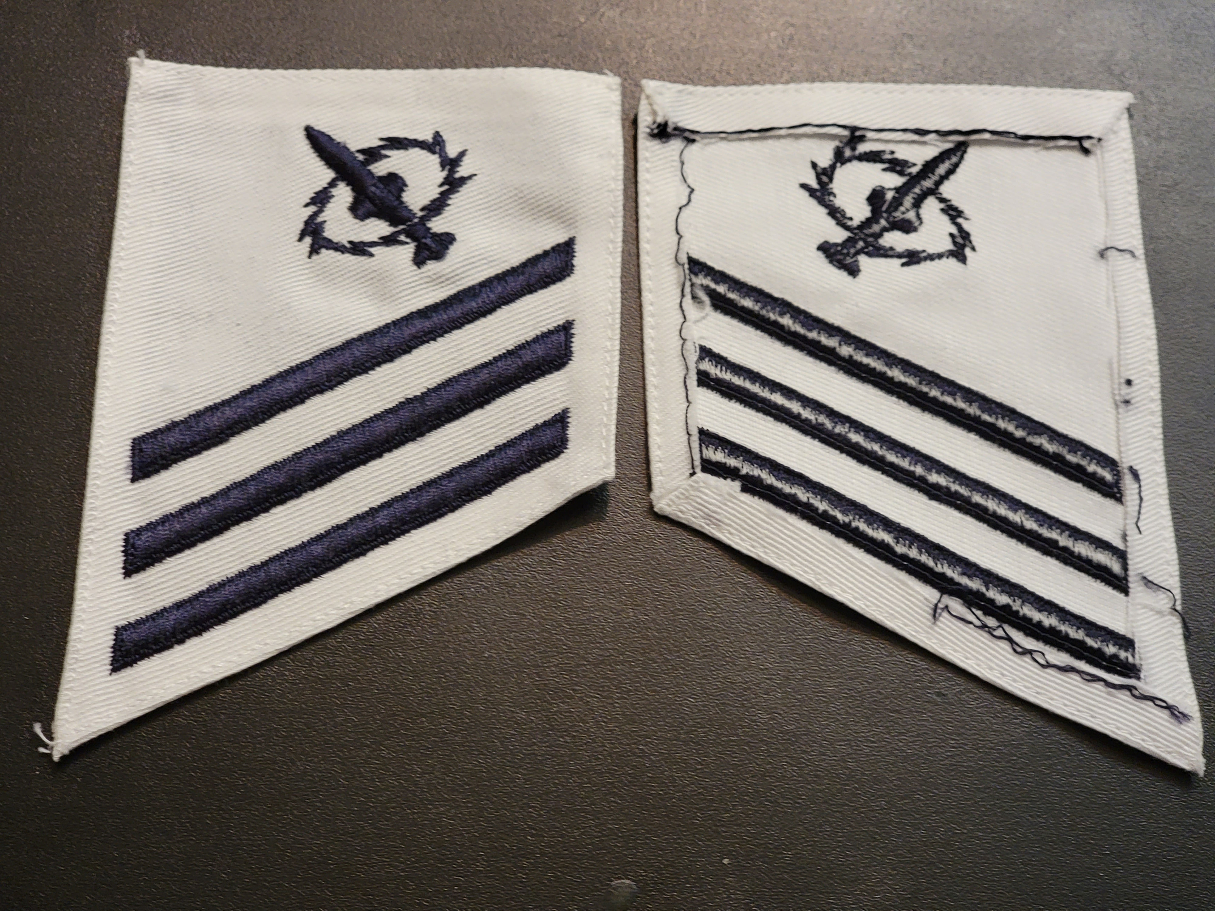 Original Vietnam US Navy Non Rated Mark Missile Technician E3 White