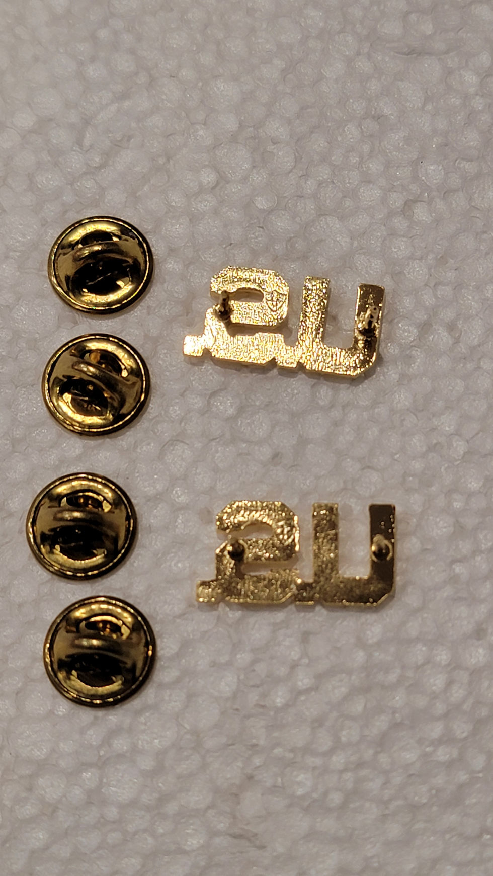 Thumbnail: Reproduction WW2 US Army Letters Officers Collar Brass Clutch