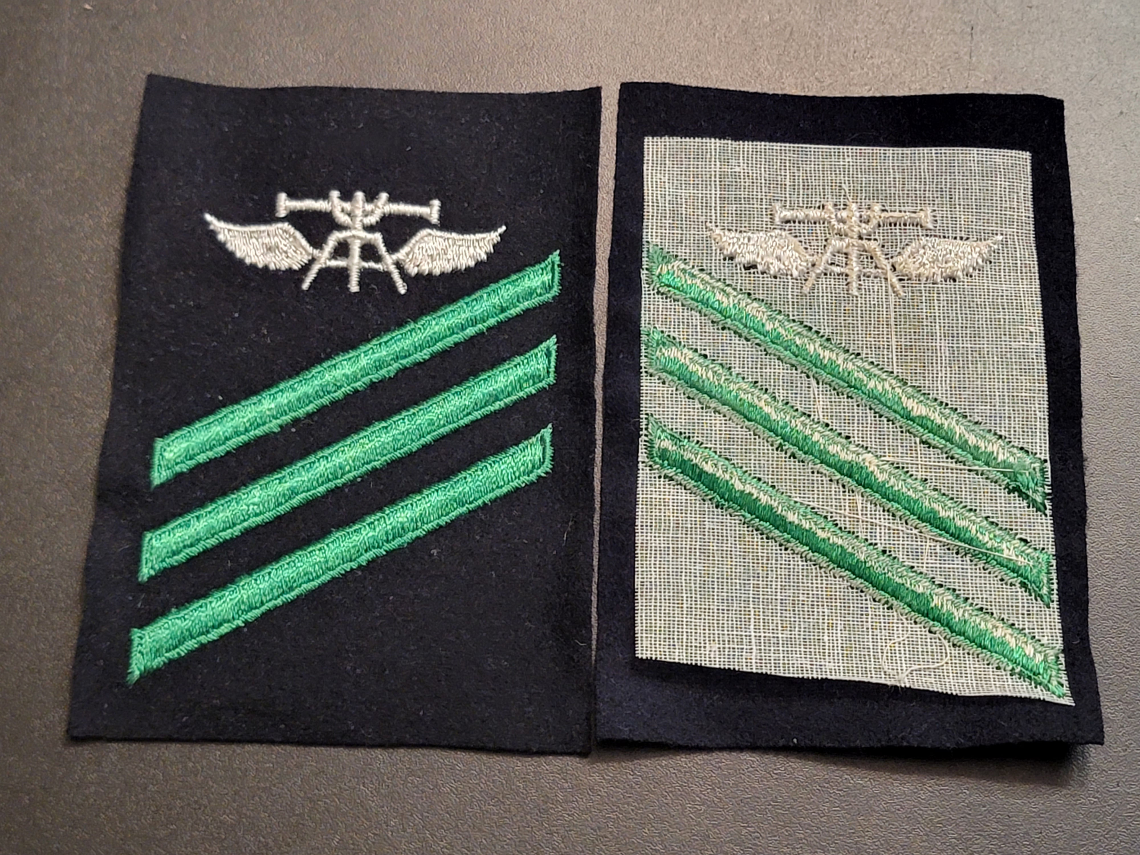 Orig Vietnam US Navy Non Rated Mark Aviation Fire Controlman E3 Black Wool