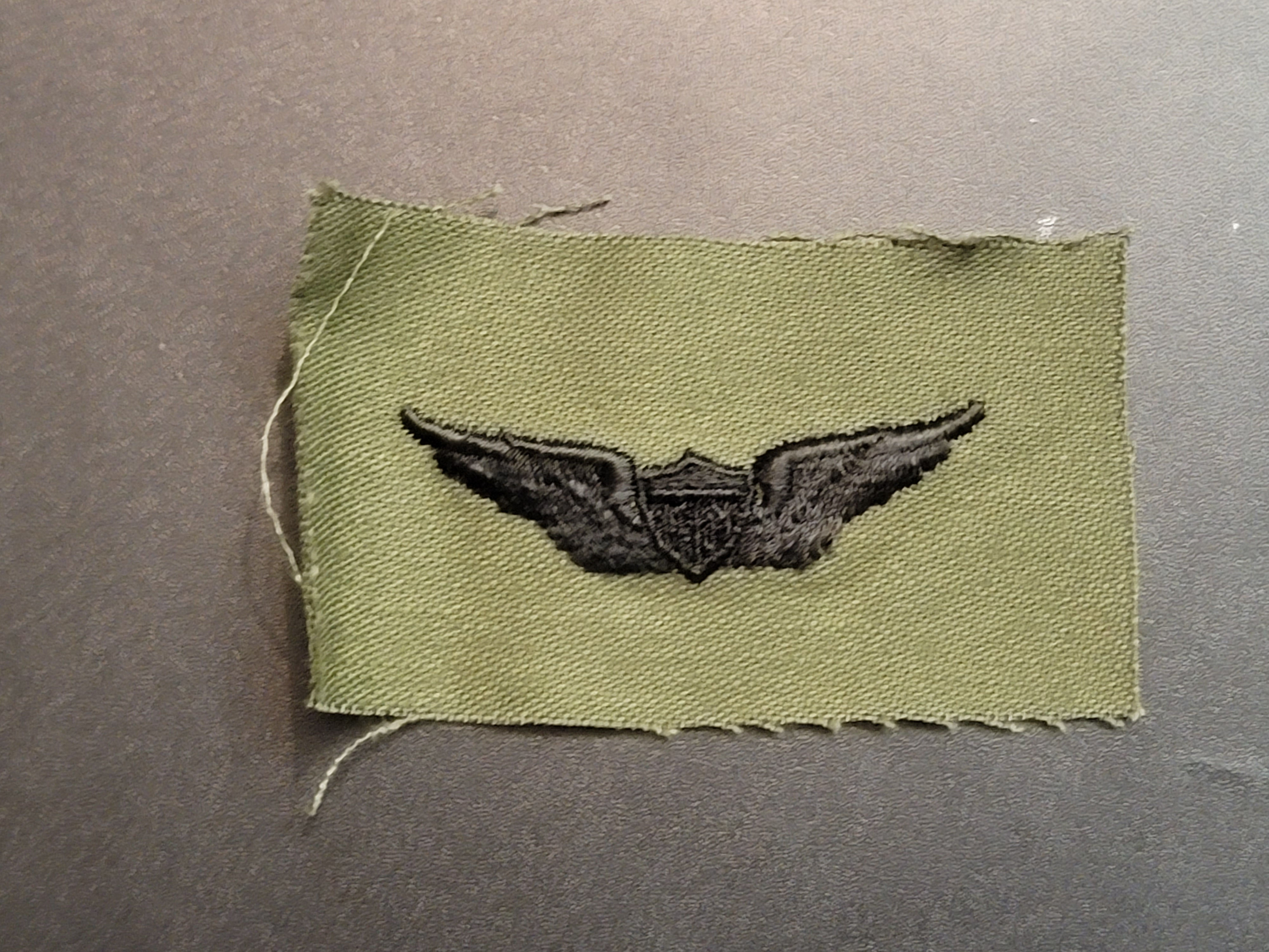 Original Vietnam US Army Aviator Wings Subdued on OD Cloth