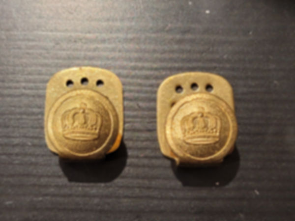 Reproduction WW1 Pair of German Prussian Tunic Belt Hooks Small Crown