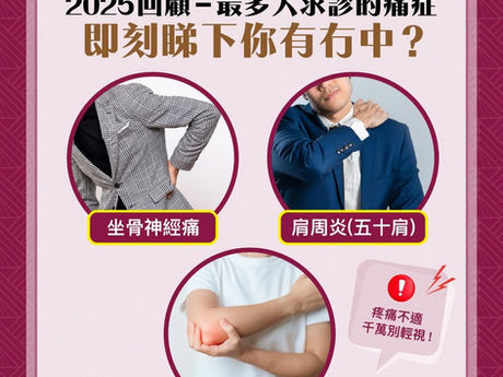 【告別三大疼痛,中醫為您精準調理】