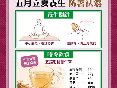 【五月節氣養生建議：迎接立夏，告別濕悶！】