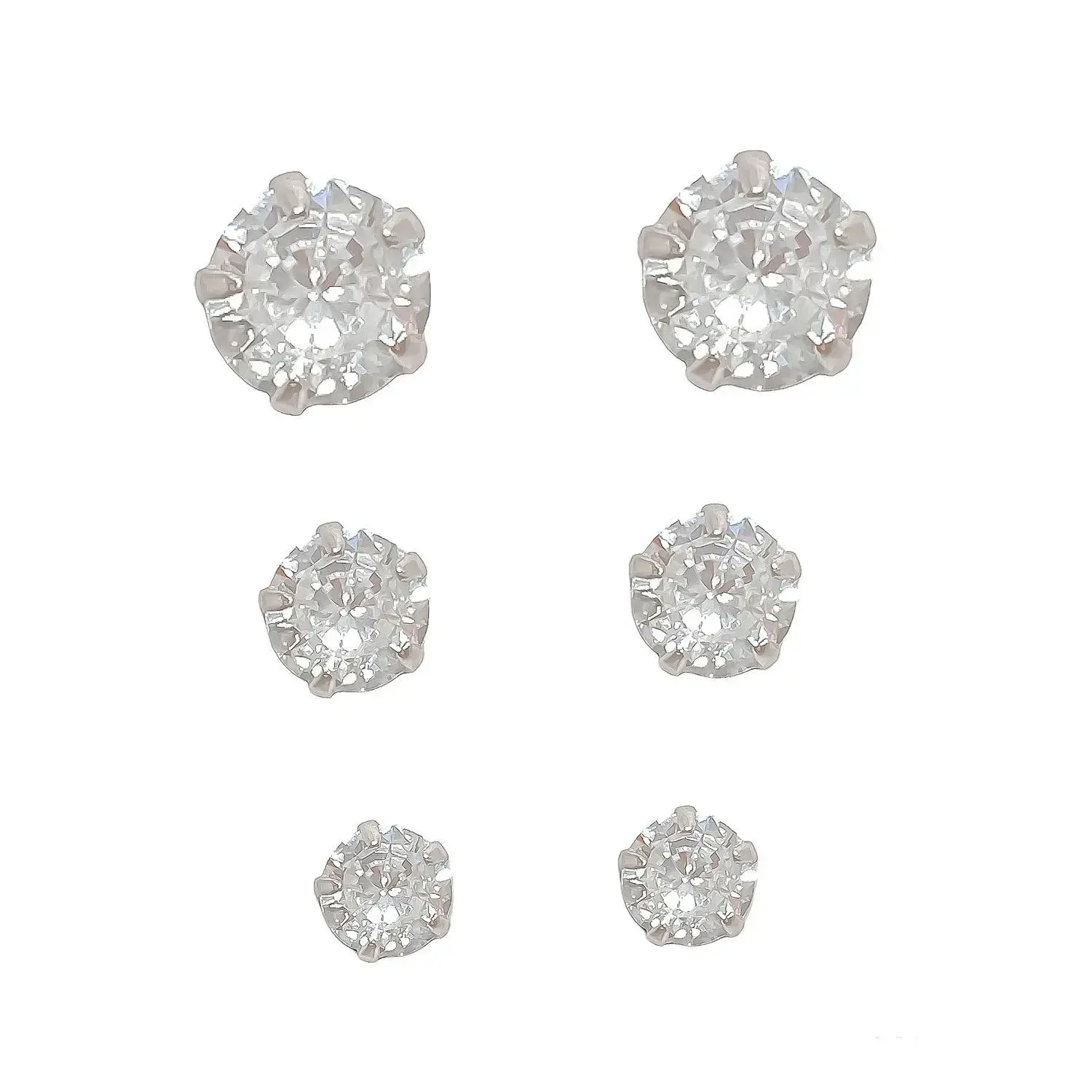 Trio Brincos Prata 925 