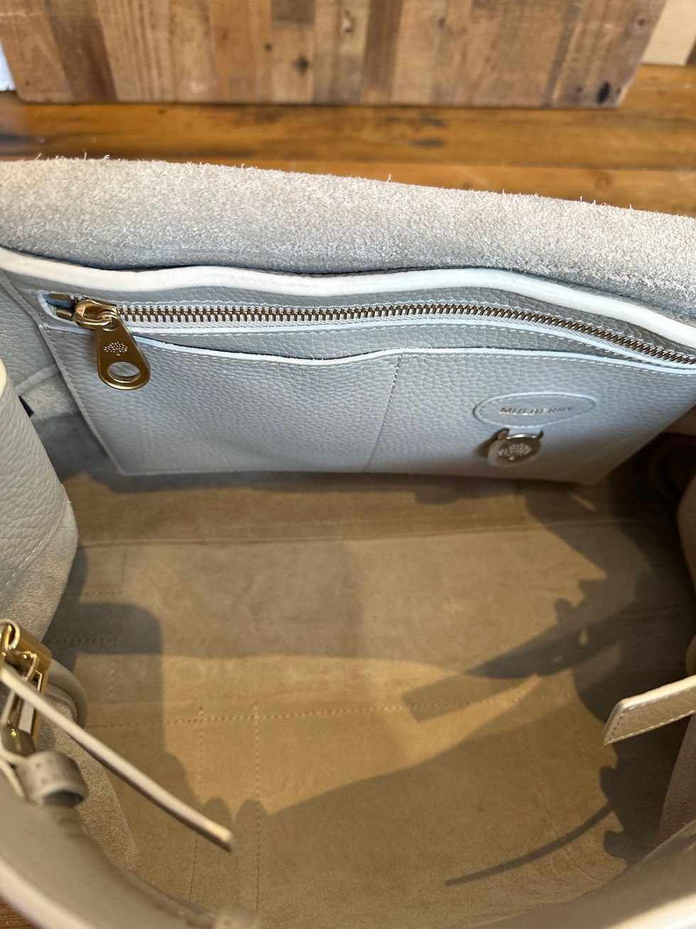 Thumbnail: Mulberry Bayswater Heavy Grain in Chalk