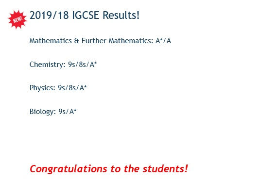 201918 igcse results
