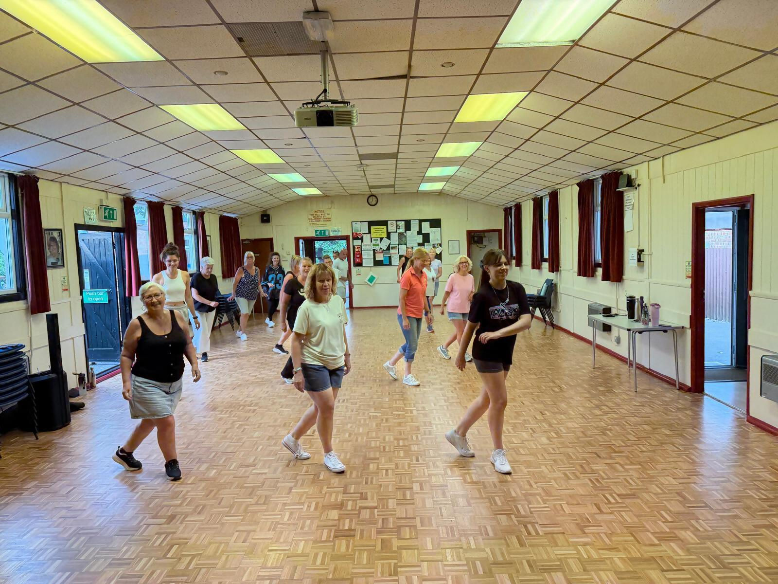 Community hall dance class