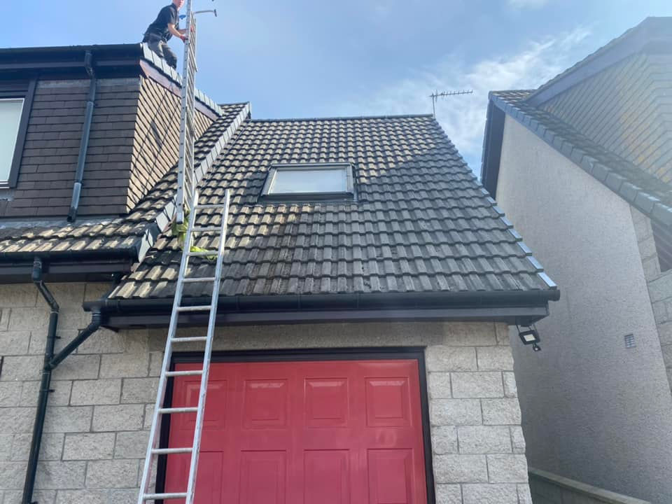 ladder leading up to the roof