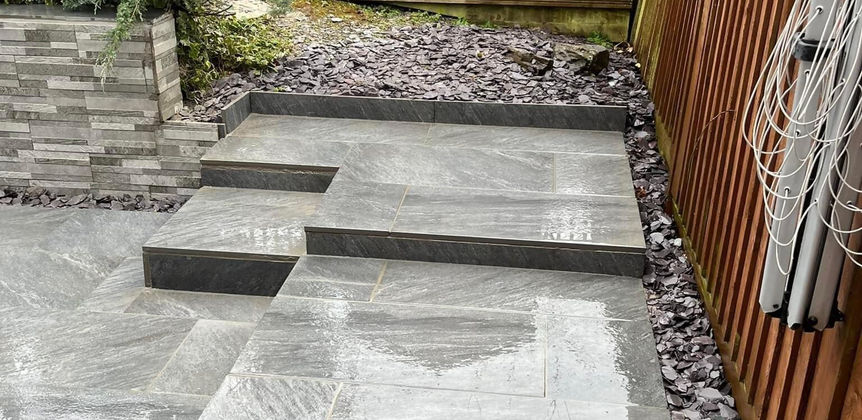 steps in a garden