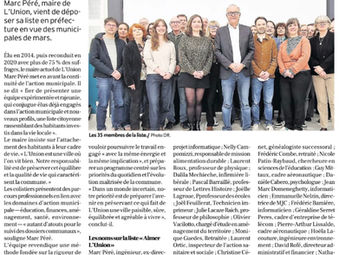 La Dépêche revient sur la présentation de notre liste