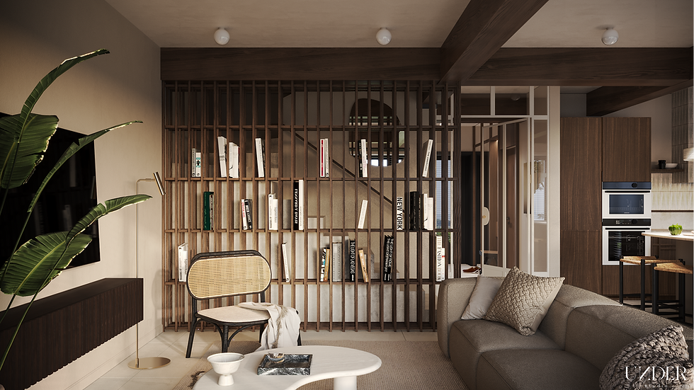 salon w stylu japandi