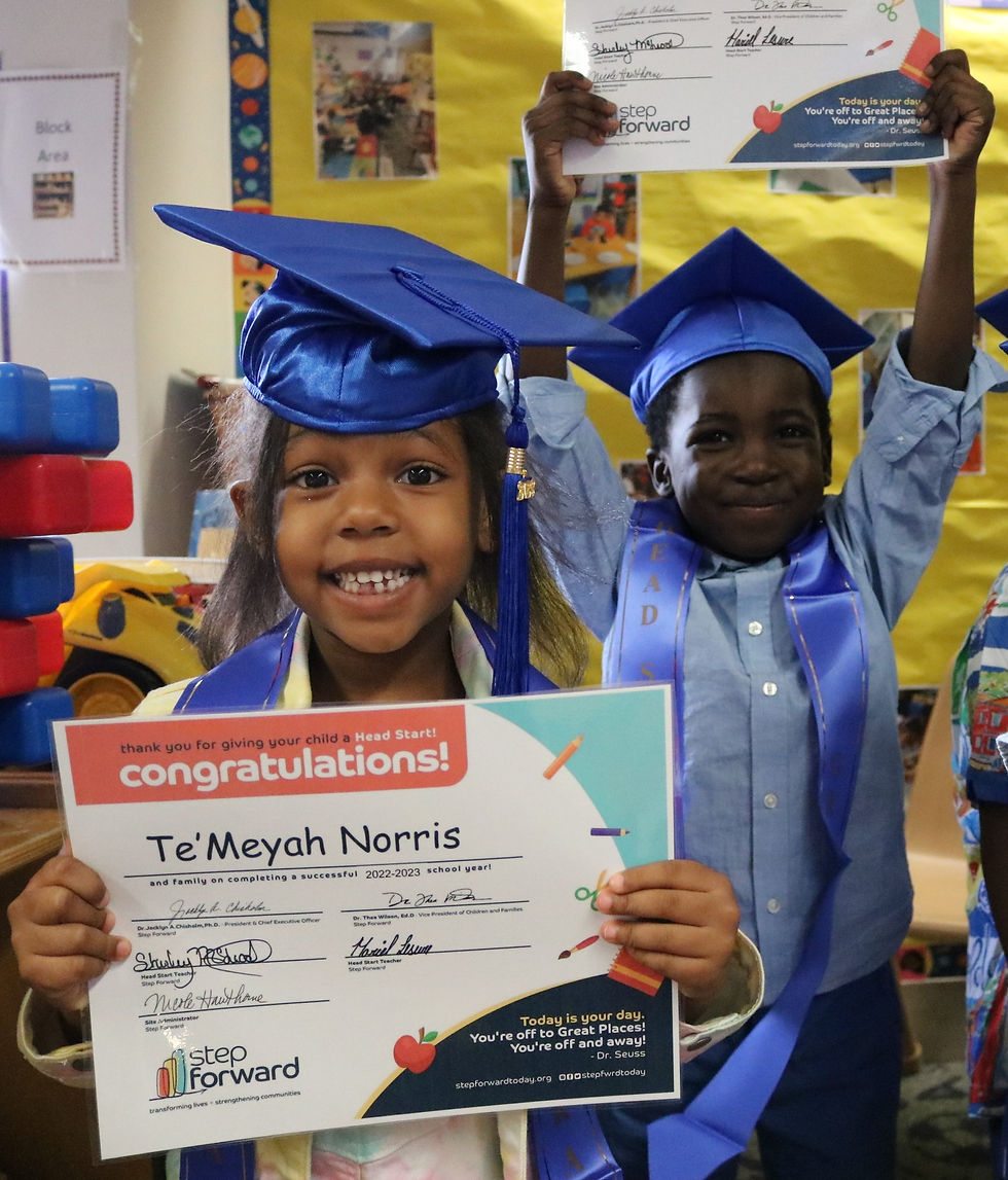 Head Start students celebrate at a moving on ceremony
