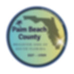 Thumbnail: Palm Beach County Brighter Side Round Vinyl Stickers