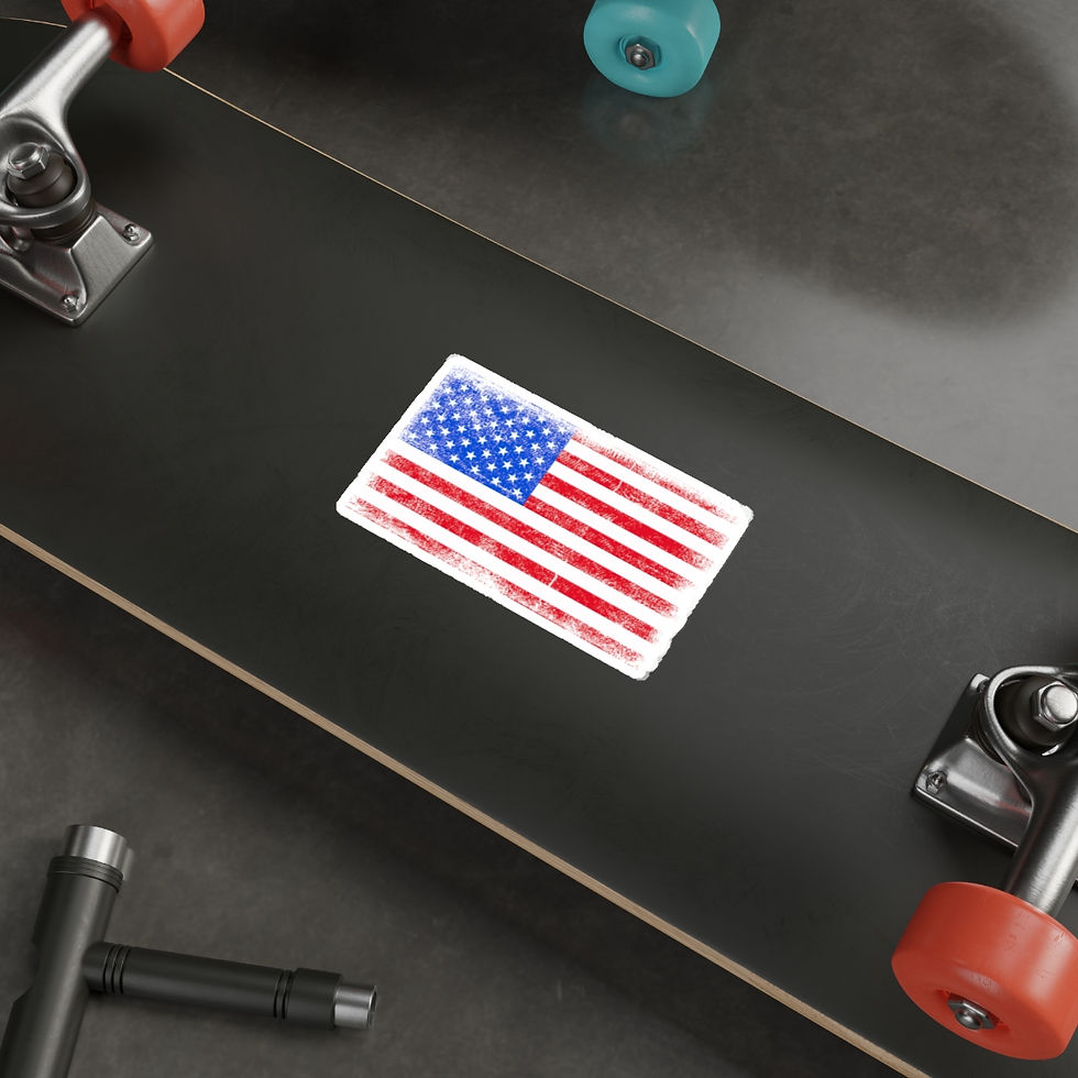 Thumbnail: American Flag Indoor/Outdoor Stickers