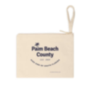 Palm Beach County High Side Zipper Pouch