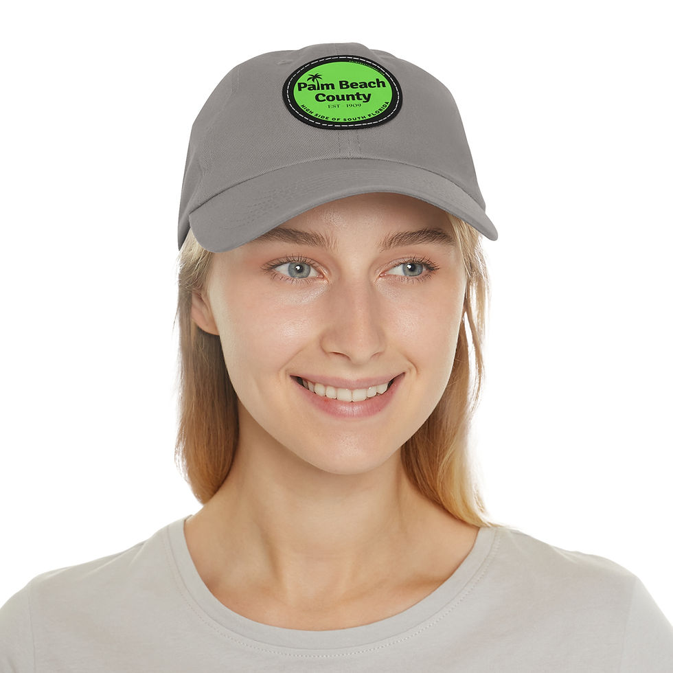Thumbnail: Palm Beach County High Side Leather Patch Hat