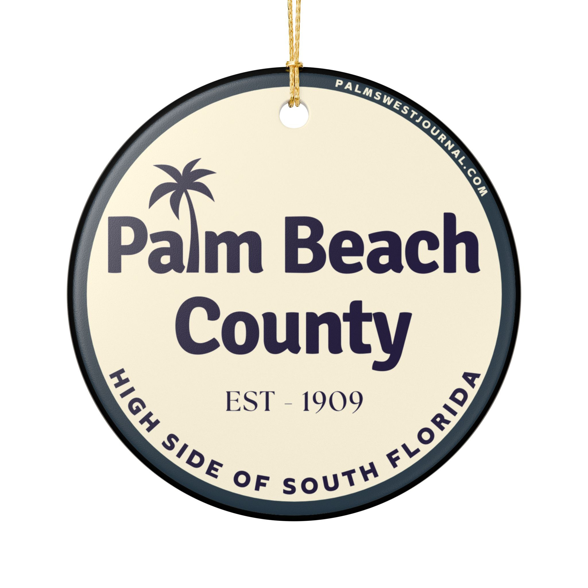 Palm Beach County Ceramic Ornament