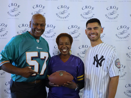 CROS Ministries team up with Miami Dolphins Hall of Famer at fundraiser to support hunger-relief