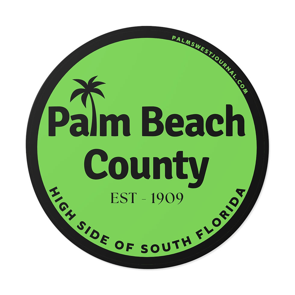 Thumbnail: Palm Beach County High Side Round Vinyl Stickers