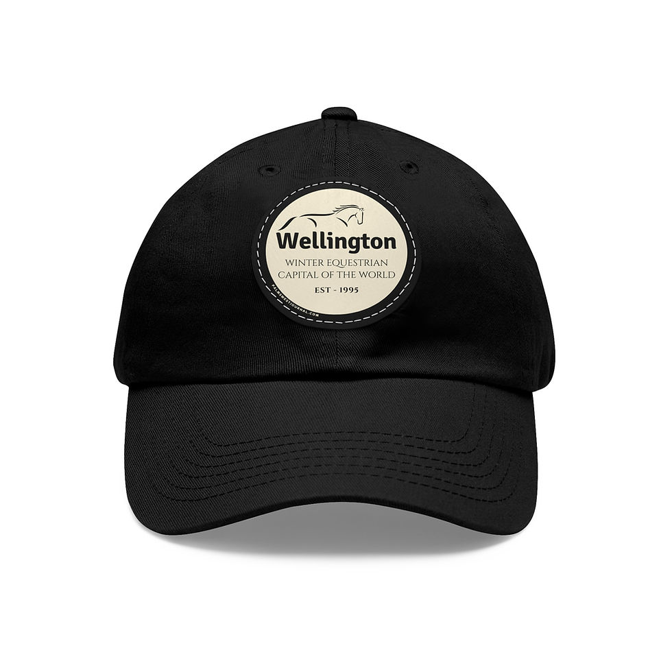 Thumbnail: Wellington Equestrian Leather Patch Hat
