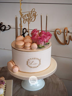21st Macaron Box Birthday Cake