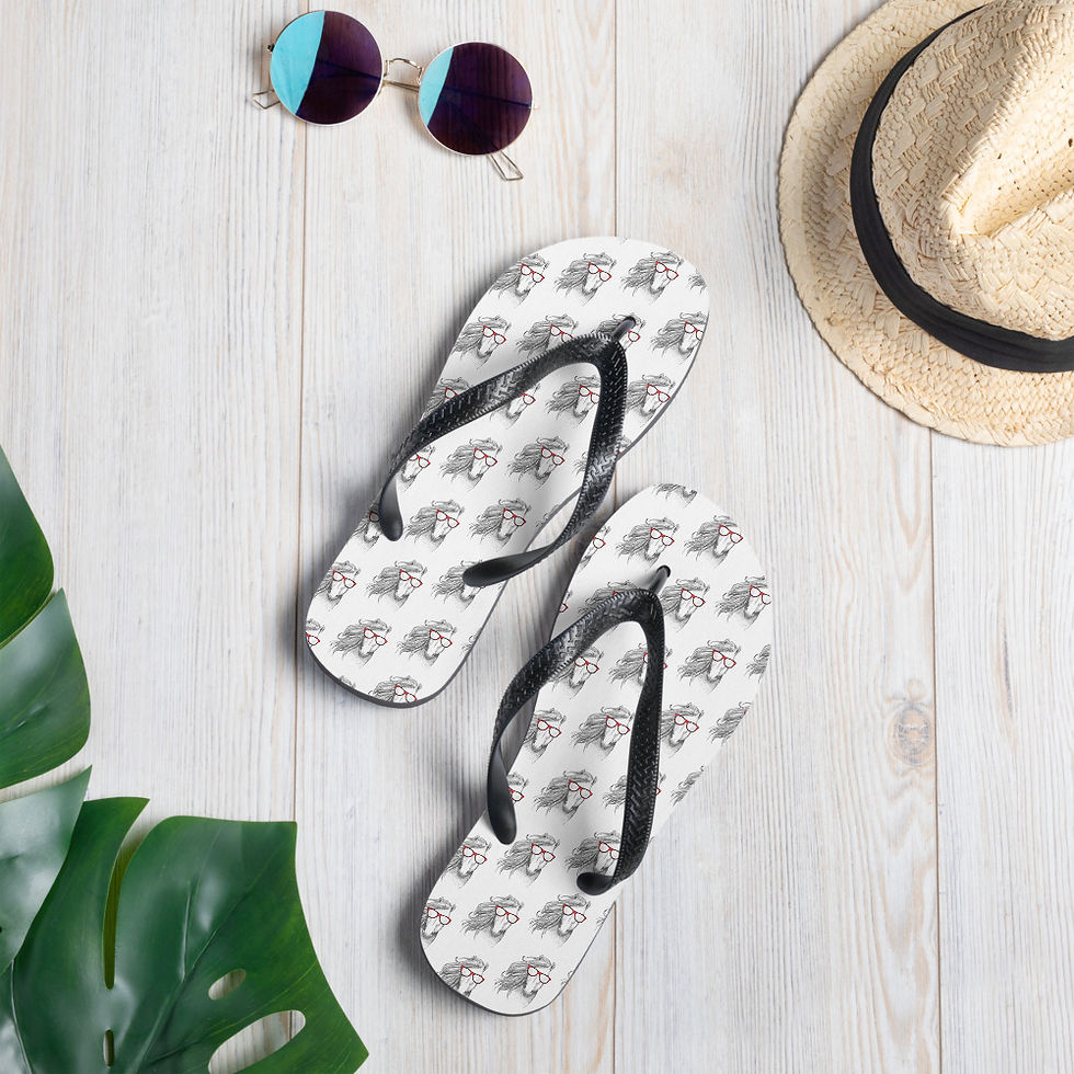 Miniature : Tongs Rox wears sunglasses