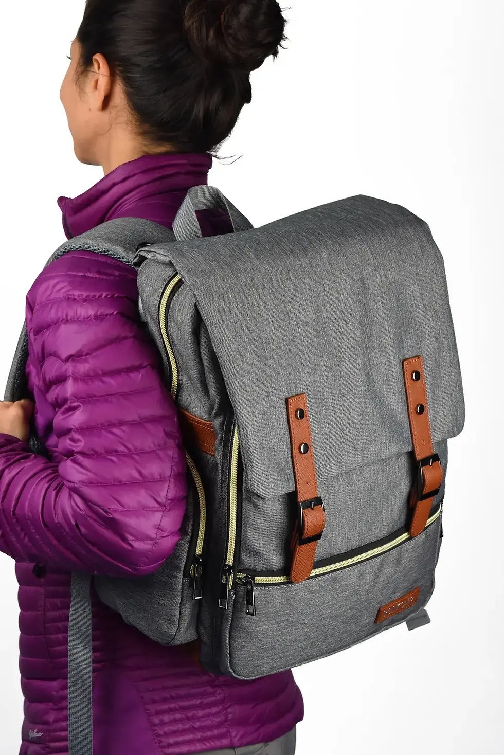 Thumbnail: Boskonia Large Diaper Bag w/ Insulated Pockets
