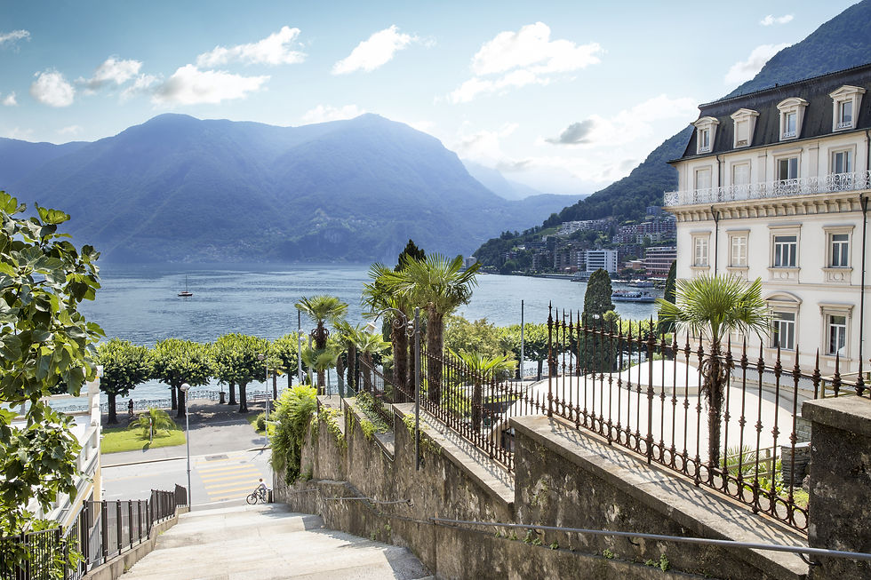 Prachtig uitzicht op het meer van Lugano