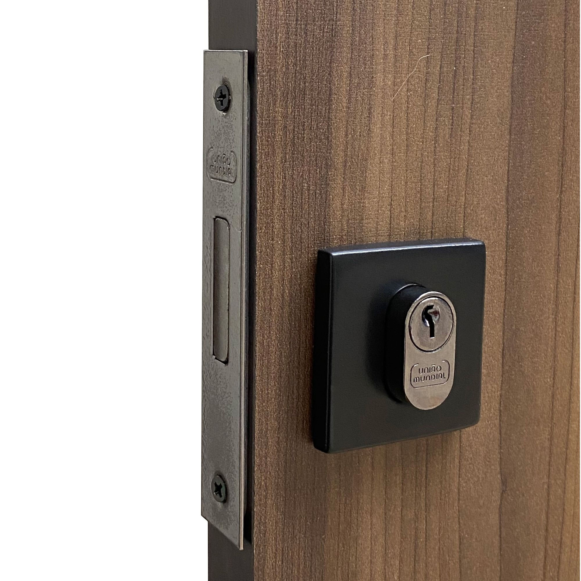 FECHADURA UNIAO AUX. DE SEG. ROS. QUAD. PRETO