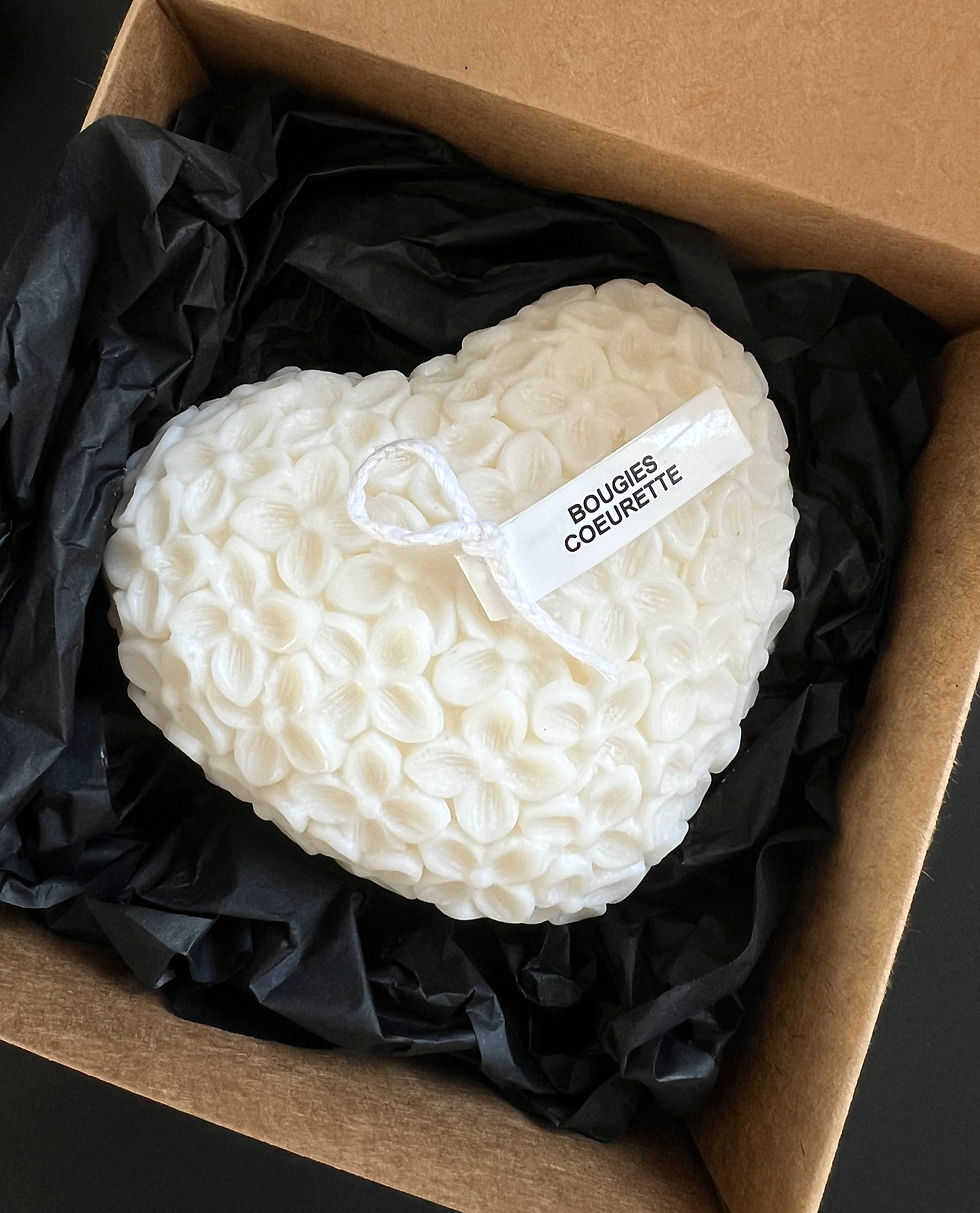 Coffret bougie décorative Le Coeur en fleurs