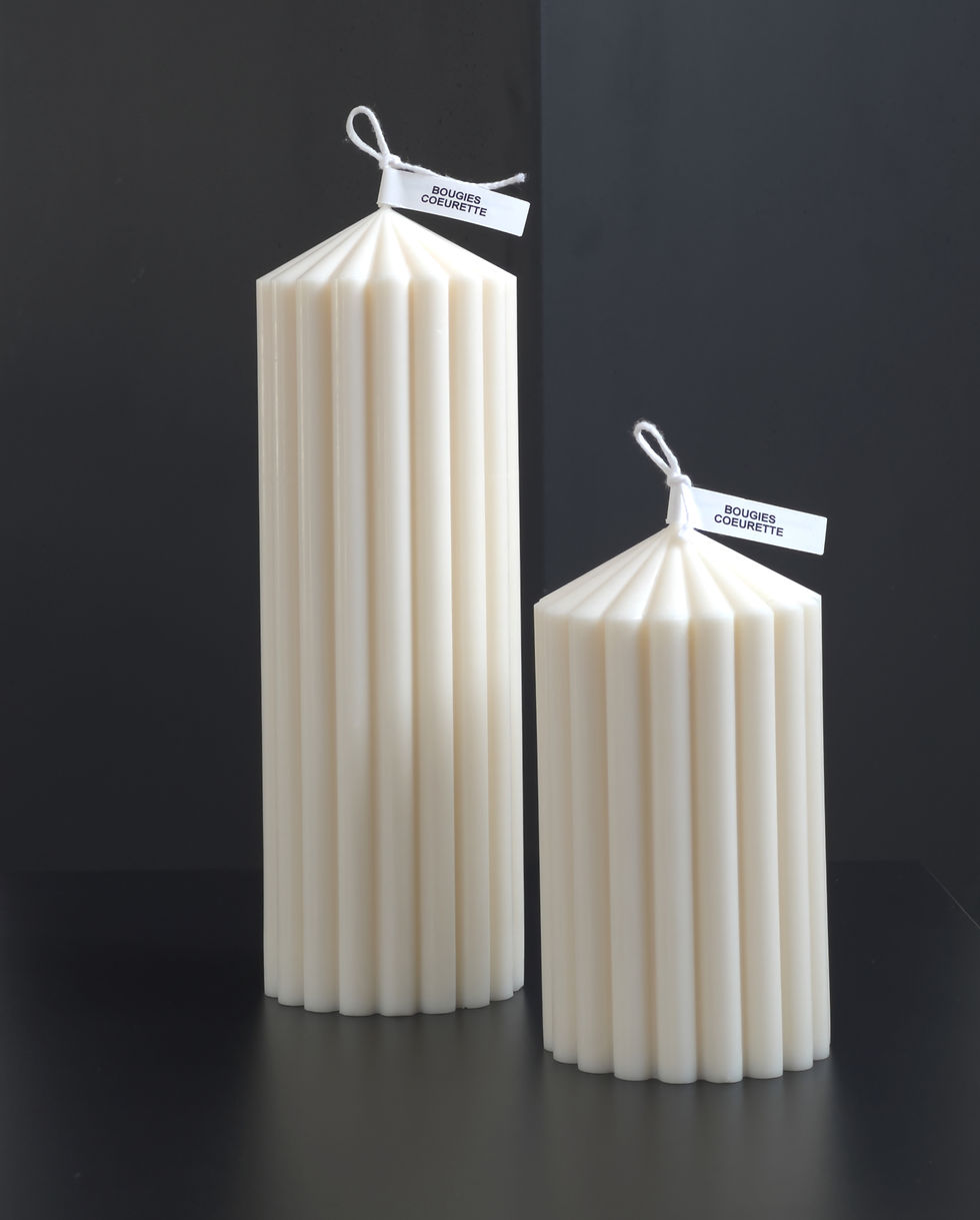 Bougies hautes côtelées Harmony