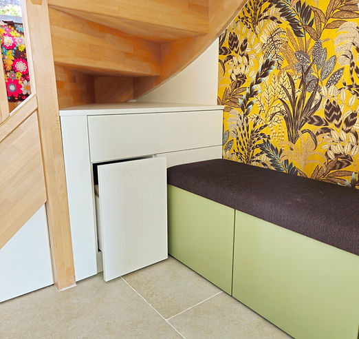 agencement sous escalier sur mesure nantes