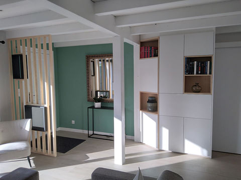 meuble sur mesure d'angle.